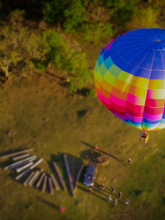 Balão nos cânions do Sul do Brasil