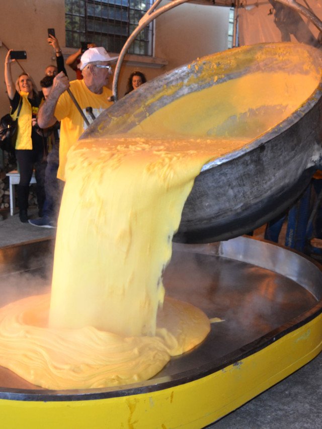 Polenta gigante na Serra Gaúcha