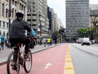 2_Ciclofaixa no Viaduto do Cha. Foto: Jose Cordeiro_SPTuris.