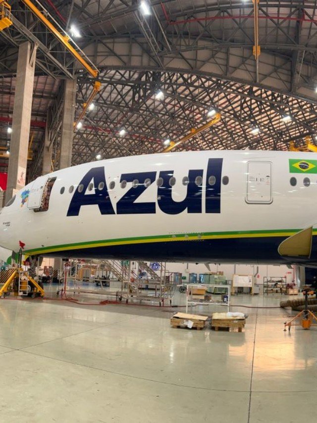 Conheça o 1º Airbus A350 da Azul que acaba de chegar ao Brasil
