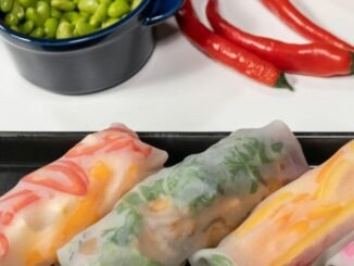 fresh veggie rolls on a plate