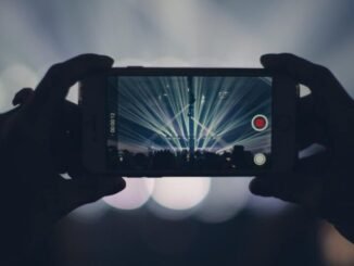 black smartphone turned on