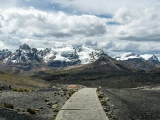 road through a valley in the peruvian andes