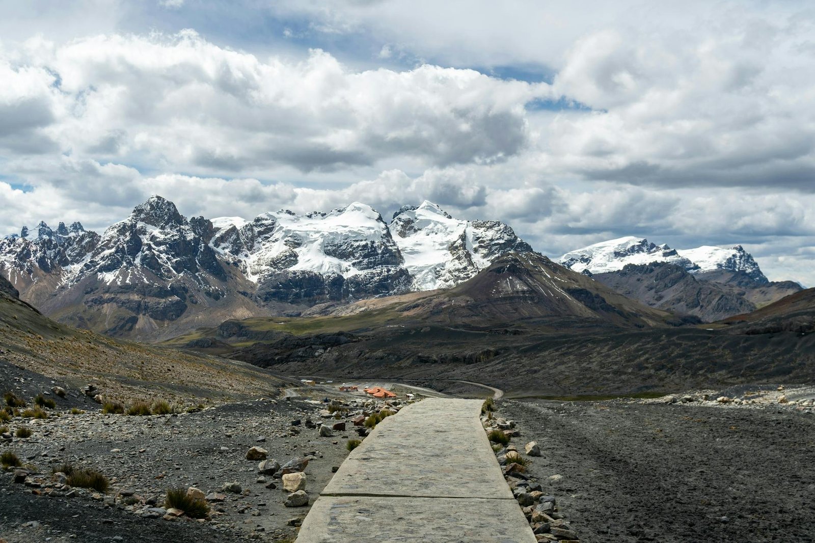 road through a valley in the peruvian andes