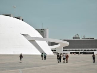 architectural photo of a white futuristic building