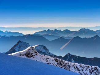 landscape photo of snow covered mountains