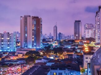 architectural photography of city