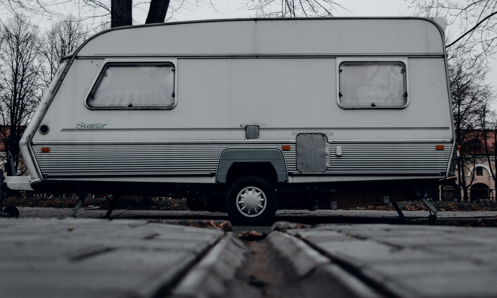 travel trailer on road