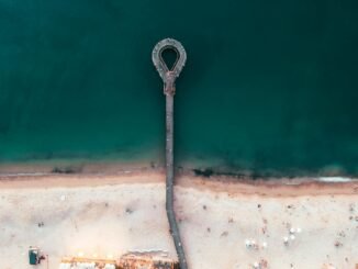 aerial photography of seashore