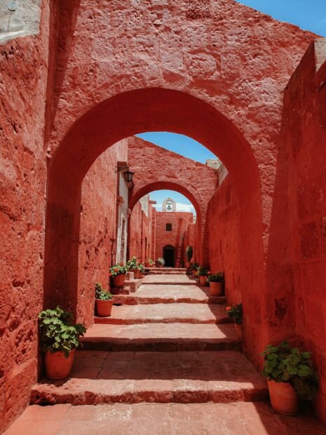arched walkway with steps